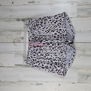 forever spoiled cheetah print pajama shorts women's size Large
